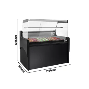Chladící pult - 1280 mm - s LED osvětlením a 1 policí