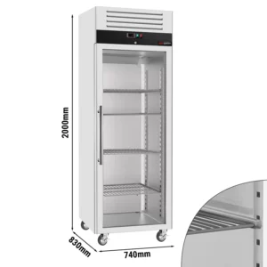 Chladnička ECO - GN 2/1 - 700 litrů - s 1 skleněnými dvířky
