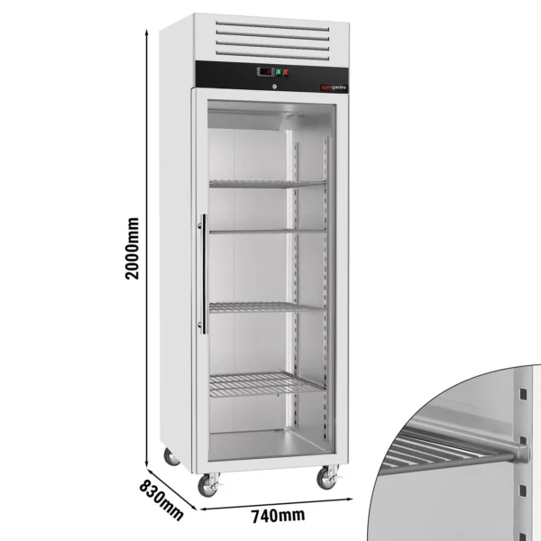 Chladnička ECO - GN 2/1 - 700 litrů - s 1 skleněnými dvířky