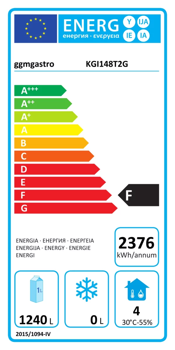 Chladnička PREMIUM PLUS - GN 2/1 - 1240 litrů - se 2 skleněnými dveřmi - Image 8