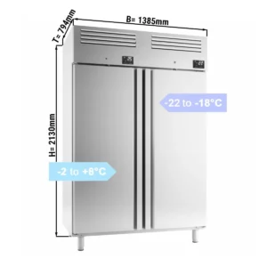Chladnička s mrazákem PREMIUM PLUS - GN 2/1 - 1220 litrů - se 2 dveřmi