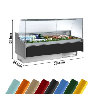Chladící pult - 2500mm - standardně s černým předním panelem