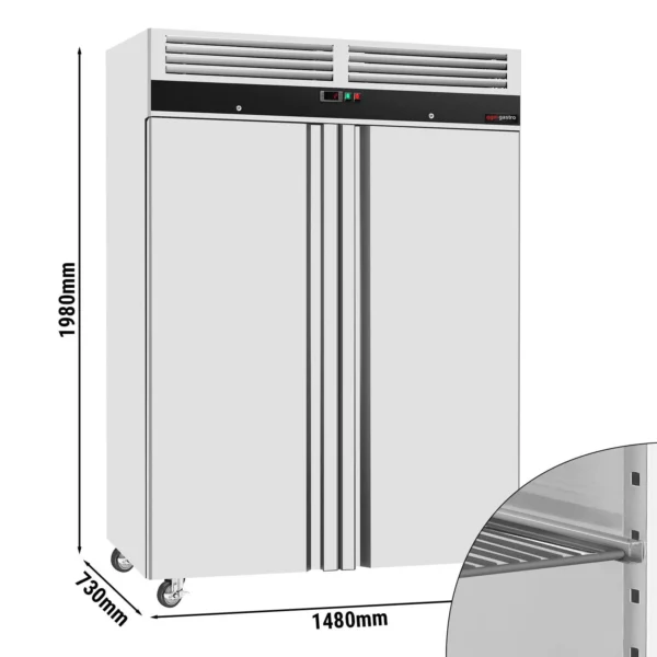 Chladnička ECO - 1200 litrů - se 2 dvířky - vnitřek dvířek z nerezu