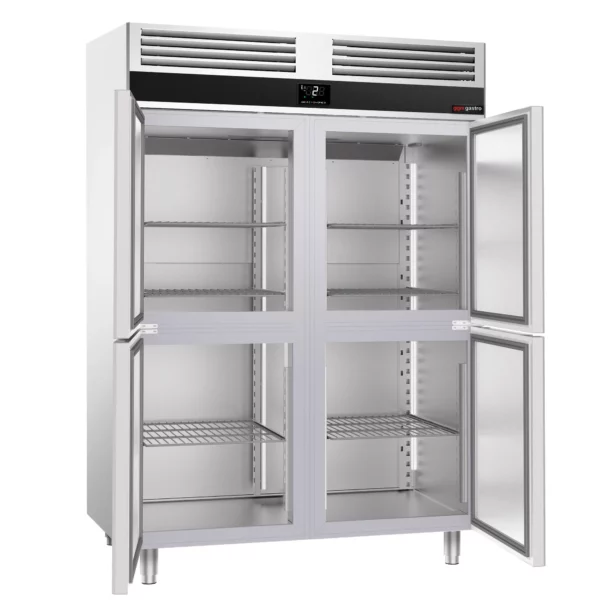 Chladnička PREMIUM - GN 2/1 - 1400 litrů - se 4 nerezovými polovičními dveřmi - Image 5