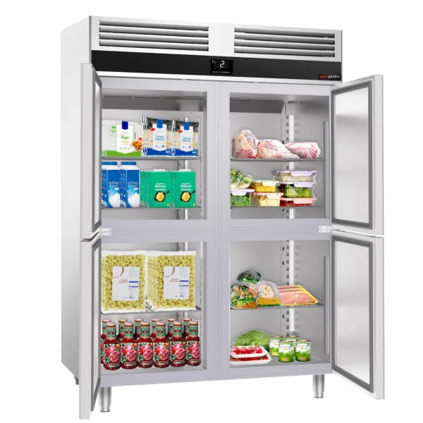 Chladnička PREMIUM - GN 2/1 - 1400 litrů - se 4 nerezovými polovičními dveřmi - Image 6