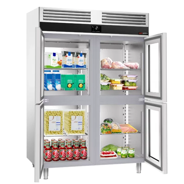 Chladnička PREMIUM - GN 2/1 - 1400 litrů - se 4 skleněnými polovičními dveřmi - Image 5