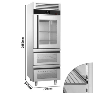 Chladnička ECO - 1200 litrů - se 2 skleněnými dveřmi