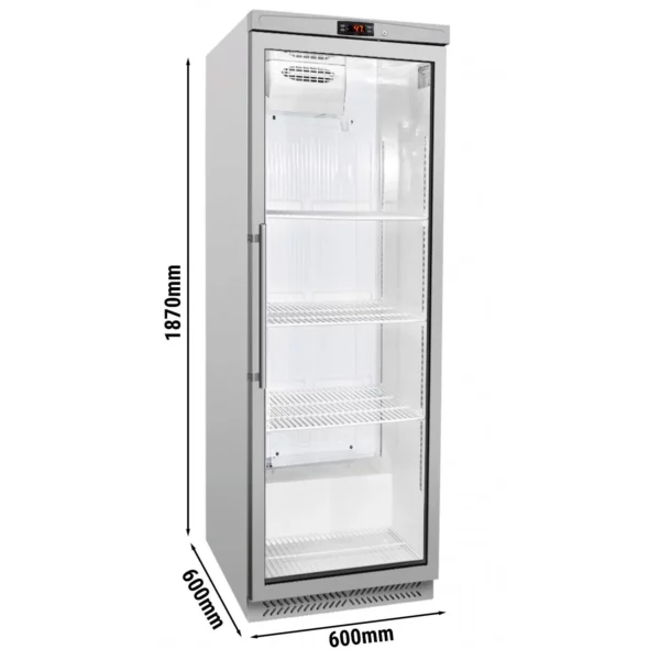 Úložná chladnička ECO - 400 litrů - s 1 skleněnými dvířky