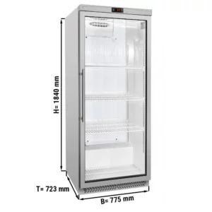 Úložná chladnička ECO - 580 litrů - s 1 skleněnými dvířky