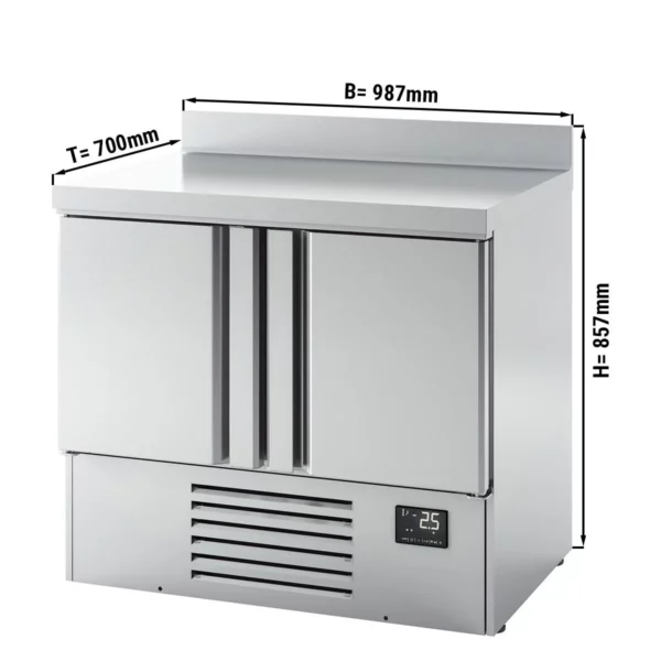 Chladící stůl PREMIUM PLUS - 980x700 mm - se 2 dveřmi a podstavcem
