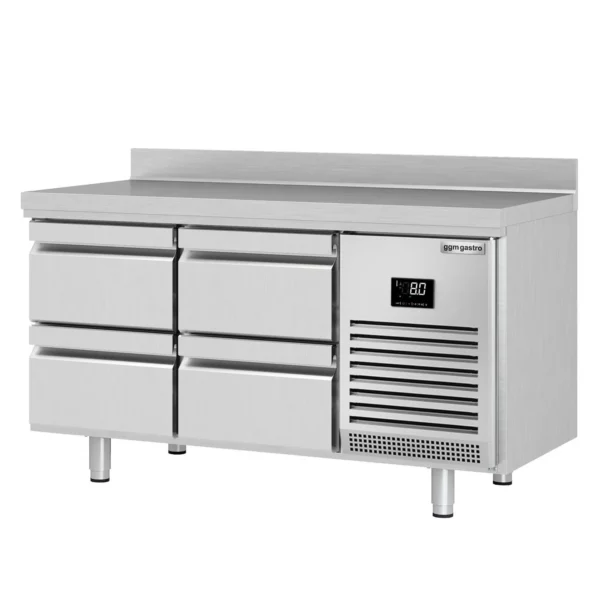 Chladící stůl PREMIUM PLUS - 1468 x 600 mm - se 4 zásuvkami a zadní stěnou - Image 8