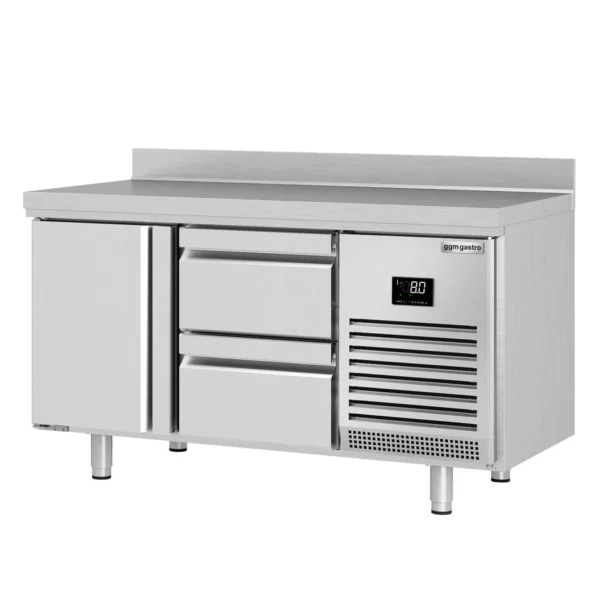 Chladící stůl PREMIUM PLUS - 1468x600 mm - s 1 dvířky a 2 zásuvkami a se zadní stěnou - Image 8