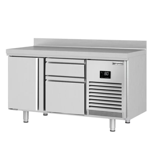Chladící stůl PREMIUM PLUS - 1468x600 mm - s 1 dvířky a 2 zásuvkami a se zadní stěnou - Image 8