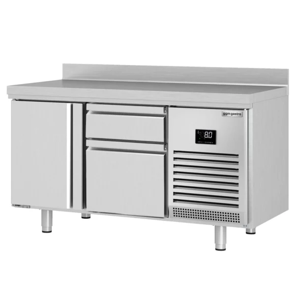 Chladící stůl PREMIUM PLUS - 1468x700 mm - s 1 dvířky a 2 zásuvkami a se zadním krytem - Image 9