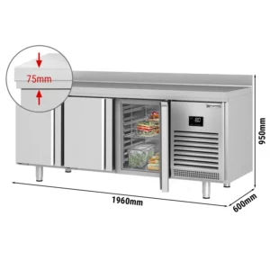 Chladící stůl PREMIUM PLUS - 1960x600mm - se 3 dveřmi a podstavcem