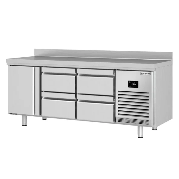 Chladící stůl PREMIUM PLUS - 1960x600mm - s 1 dvířky a 4 zásuvkami a se zadní stěnou - Image 9