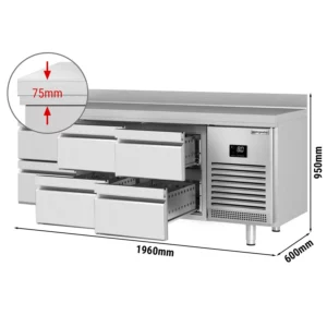 Chladící stůl PREMIUM PLUS - 1960x600mm - 6 zásuvek a zásuvka