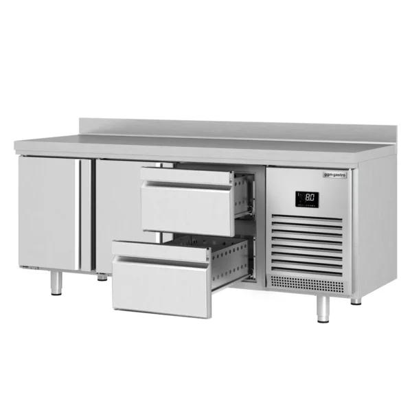 Chladící stůl PREMIUM PLUS - 1960x600mm - se 2 dvířky a 2 zásuvkami a se zadní stěnou - Image 7
