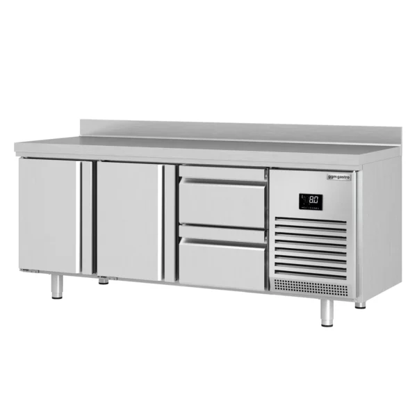 Chladící stůl PREMIUM PLUS - 1960x600mm - se 2 dvířky a 2 zásuvkami a se zadní stěnou - Image 9