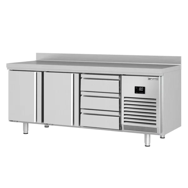 Chladící stůl PREMIUM PLUS - 1960x600mm - se 2 dvířky a 3 zásuvkami a se zadní stěnou - Image 9