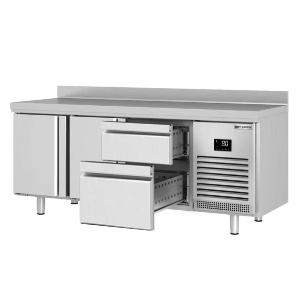Chladící stůl PREMIUM PLUS - 1960x600mm - se 2 dvířky a 2 zásuvkami a se zadní stěnou - Image 7