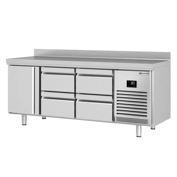Chladící stůl PREMIUM PLUS - 1960x700mm - s 1 dvířky a 4 zásuvkami a se zadní stěnou - Image 9