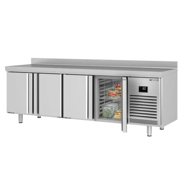 Chladící stůl PREMIUM PLUS - 2452 x 600 mm - se 4 dveřmi a podstavcem - Image 7