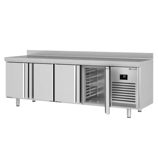 Chladící stůl PREMIUM PLUS - 2452 x 600 mm - se 4 dveřmi a podstavcem - Image 8