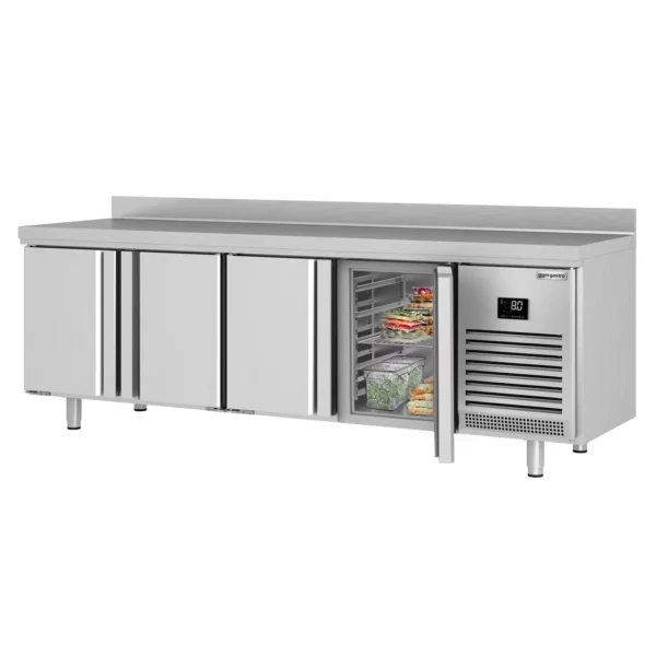 Chladící stůl PREMIUM PLUS - 2452 x 700 mm - se 4 dveřmi a podstavcem - Image 8