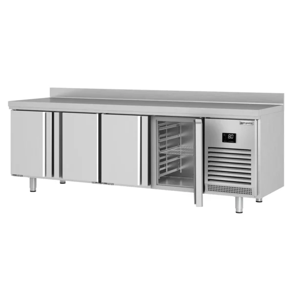 Chladící stůl PREMIUM PLUS - 2452 x 700 mm - se 4 dveřmi a podstavcem - Image 9