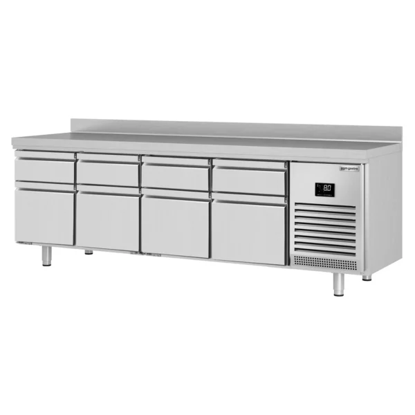 Chladící stůl PREMIUM PLUS - 2452 x 700 mm - 8 zásuvek a zásuvka - Image 9