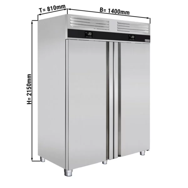 Kombinace chladničky a mrazničky PREMIUM-GN 2/1 - 1400 litrů - 2 dveře