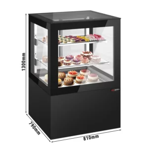 Dortová vitrína - 810 mm - s LED osvětlením a 2 policemi