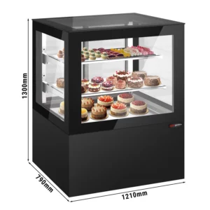 Dortová vitrína - 1210 mm - s LED osvětlením a 2 policemi