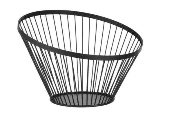 Košík na ovoce šikmý, kulatý, černý, HENDI, ø280x(H)130mm - Image 2