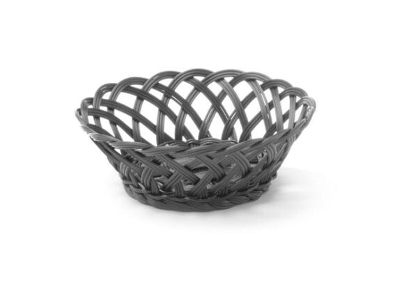 Košík pletený, HENDI, čtvercový, Černá, 190x190x(H)80mm - Image 4