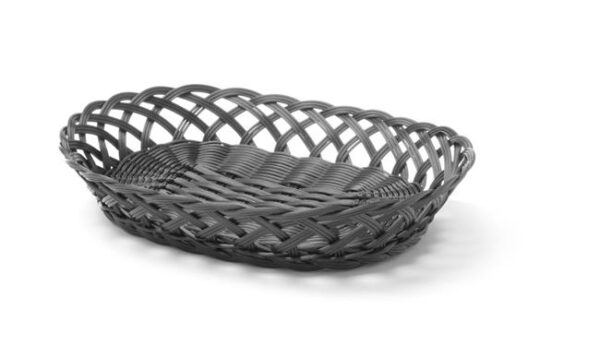 Košík pletený, HENDI, čtvercový, Černá, 190x190x(H)80mm - Image 5