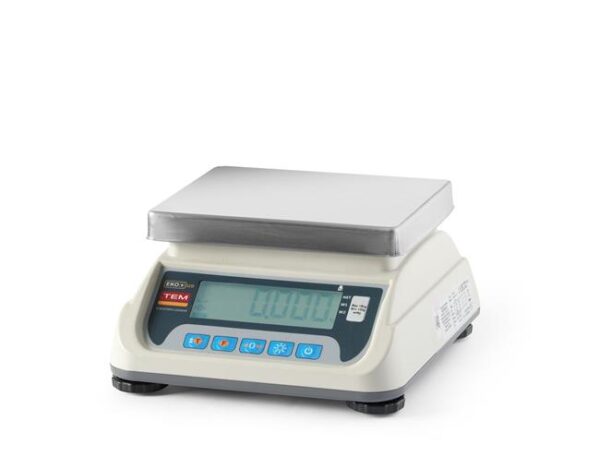 Kuchyňská váha LCD s legalizací, řada ECO+, TEM, 255x264x(H)189mm - Image 4