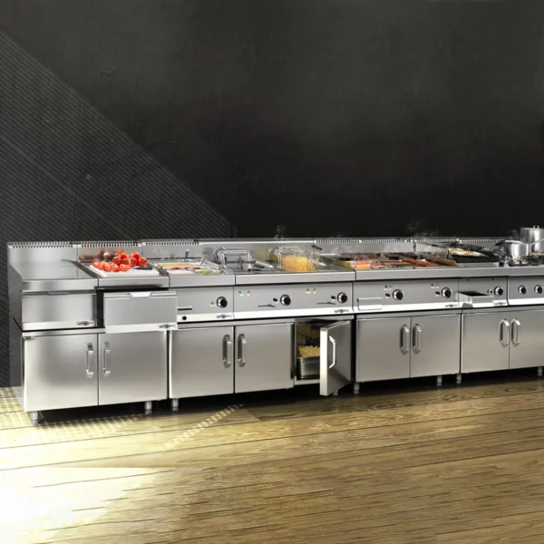 Elektrický sporák - 4 kW - 2 plotny kulaté - včetně podstavce s 1 dvířky - Image 2
