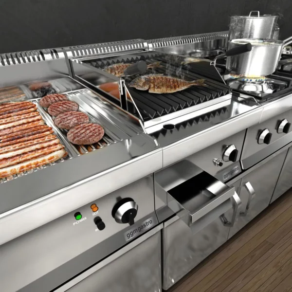 Plynový lávový gril (5,3 kW) - sklopný grilovací rošt - Image 10