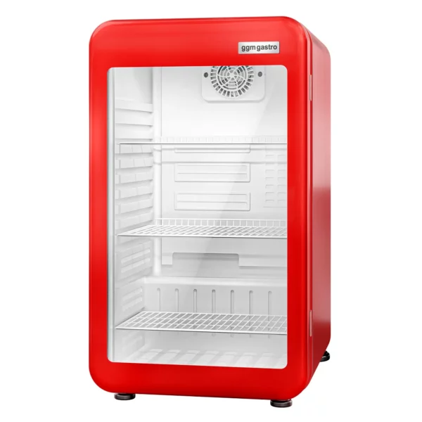 Mini barová chladnička - 113L - s 1 skleněnými dveřmi - červená - Image 7