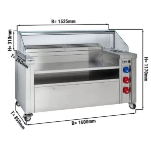 Mobilní varná stanice - 1600x850mm - výška: 1170mm