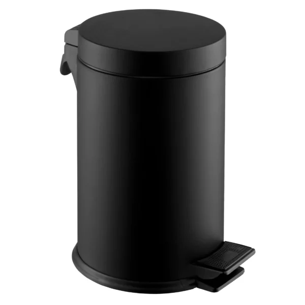 Mini odpadkový koš - 5 litrů - černý - s pedálem - Image 2