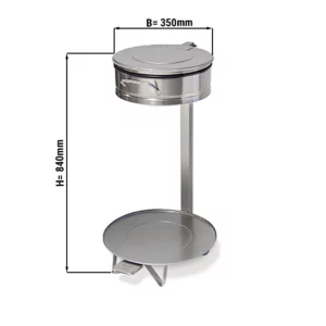Držák pytle na odpad s nožním pedálem - Ø 35 cm - nerez