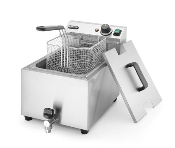 Manuální fritéza Profi Line s vypouštěcím kohoutkem, 8 l, HENDI, Profi Line, 8L, Světle šedá, 230V/3500W, 305x515x(H)354mm - Image 3