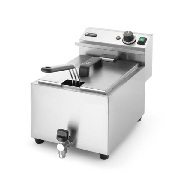 Manuální fritéza Profi Line s vypouštěcím kohoutkem, 8 l, HENDI, Profi Line, 8L, Světle šedá, 230V/3500W, 305x515x(H)354mm - Image 4