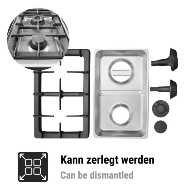 Plynový sporák - 14 kW - 2 hořáky - Image 2