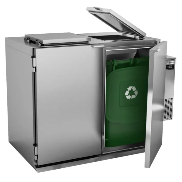 Mokrý chladič odpadu - 2x 120 nebo 1x 240 litrů - jednotka vpravo