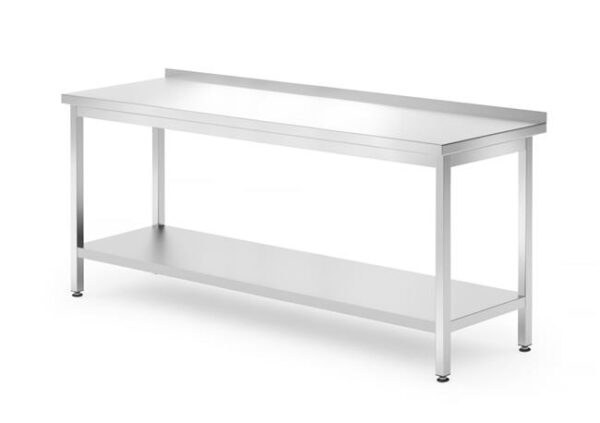 Nástěnný stůl s policí - montovaný, hloubka 700 mm, HENDI, Kitchen Line, 1600x700x(H)850mm - Image 6