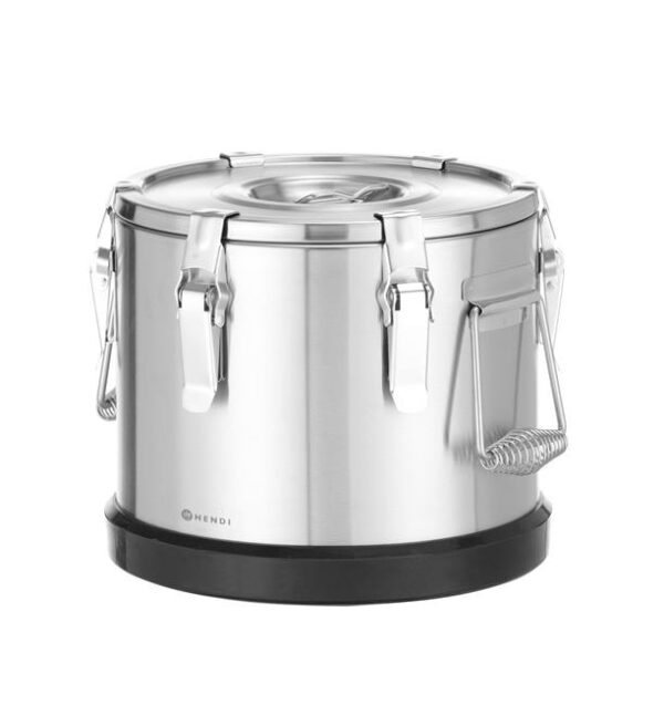Nerezová termoska Kitchen Line pro přepravu potravin, HENDI, Kitchen Line, 25L, Stříbrná, ø350x(H)385mm - Image 3
